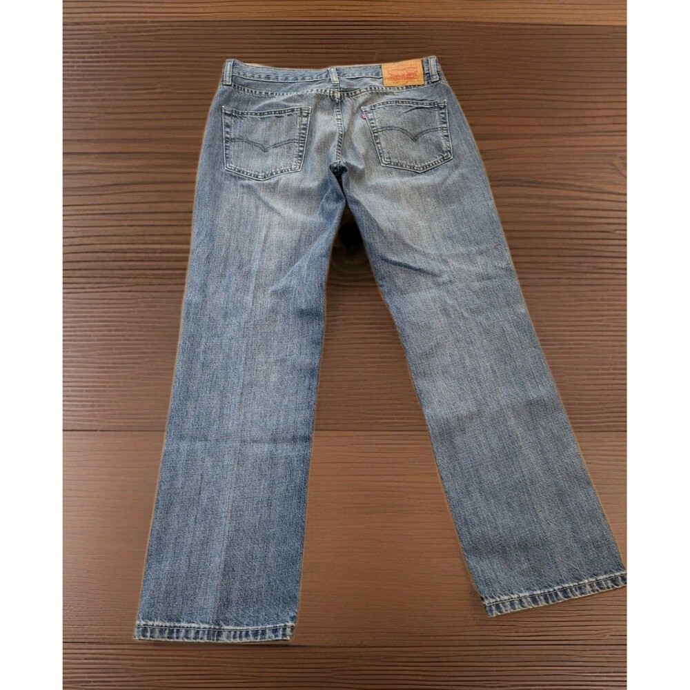 Levi’s 514 Straight Fit Jeans W33 L30 Light Wash Blue 100% Cotton 2014 - Picture 3 of 6